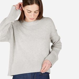 NWT Everlane Soft Cotton Square Crew (Heathered Grey, XS)